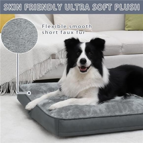 Dog Crate Bed Waterproof Deluxe Plush Dog Beds with Removable Washable Cover - Picture 2 of 7